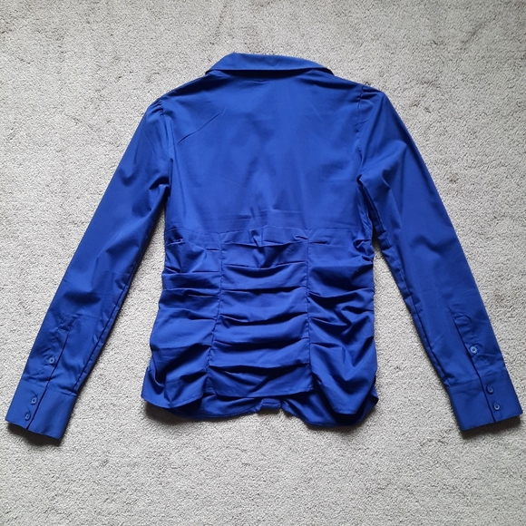 Dynamite royal purple ruched blouse - Picture 3 of 4